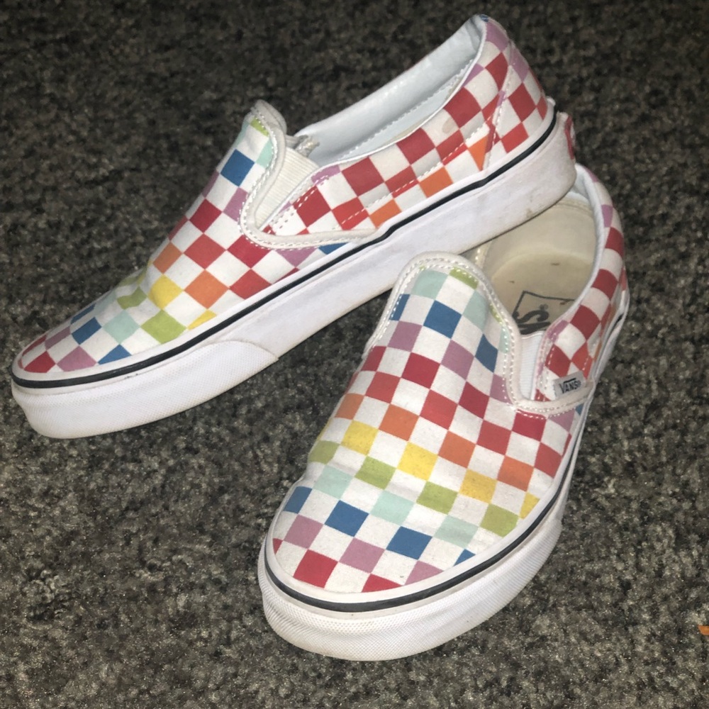 Rainbow vans shoes :)